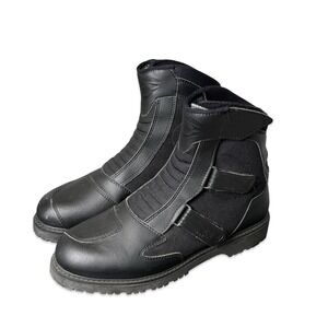 Sidi Mens Fast Rain Motorcycle Boots Black Leather Waterproof Breathable 11